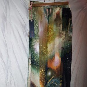 Multi color Ladies semi sheer Maxi skirt